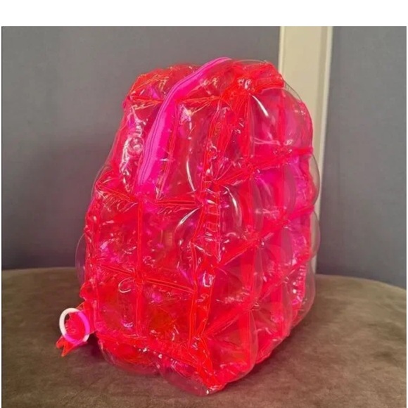 Colorful  Inflatable Backpack 🎒 choice of color blue green or pink - Picture 8 of 8